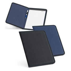 CUSSLER. Porte-documents A4 en 600D avec bloc de feuilles lignées