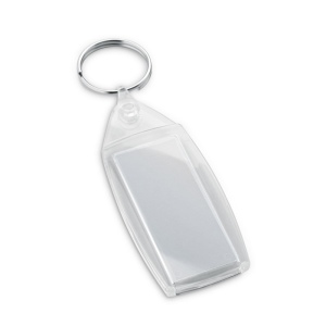 BELAIR. Porte-clés PS transparent en forme rectangulaire