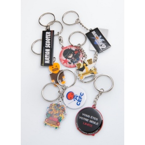Porte-clés aluminium quadri éco - 50 mm