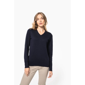 Pull col V femme
