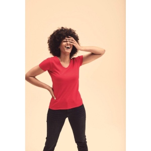T-shirt femme col v Valueweight (61-398-0)