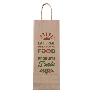 Sac papier kraft 1 bouteille (+Sérigraphie TC11)
