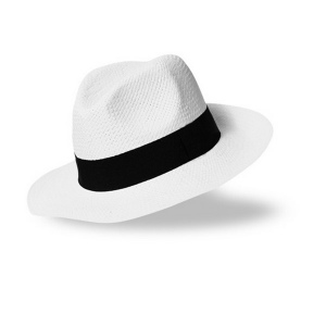 Chapeau en papier blanc BORSALINO