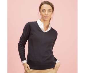 Pull col V femme