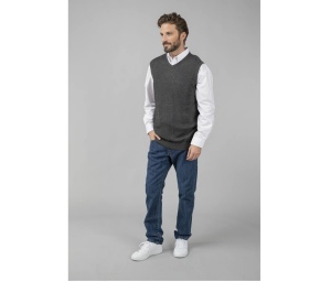 Pull sans manche col V