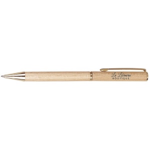 Stylo bille bois clair rotatif (+Tampographie TA81)