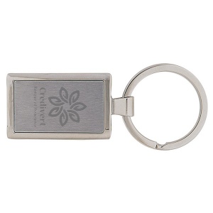 Porte-cles metal rectangle (+Gravure laser métal YA31)