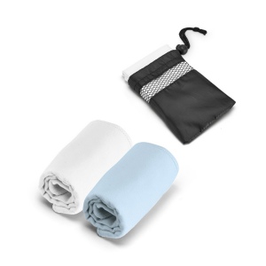 TRAVIS. Serviette de sport en microfibre avec pochette 190T (210 g/m²)