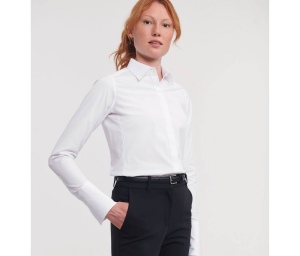 Ladies' long sleeve fitted ultimate stretch shirt