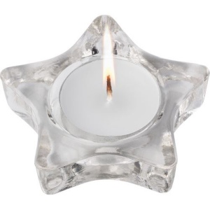 Porte-bougie en verre Nisha