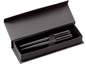 Parure De Stylos Bille + Porte-Mines Noir Mat - Neuf De Stock Avec Recharges