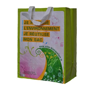 Sac de shopping publicitaire avec anses sur mesure