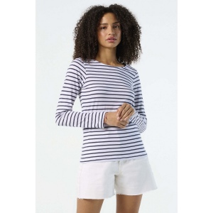 Tee-shirt femme manches longues rayé - MARINE WOMEN