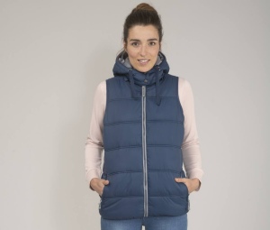 Bodywarmer doudoune femme avec capuche