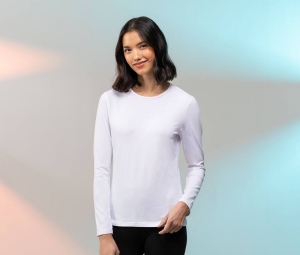 Tee-shirt stretch femme manches longues
