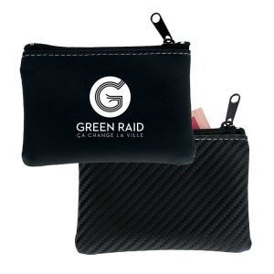 PORTE MONNAIE A FERMETURE ZIP EN PVC