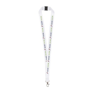 Cordon tour de cou blanc (+Quadri sublimation recto/verso QS12)