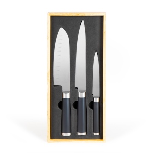Set 3 couteaux type japonais en coffret