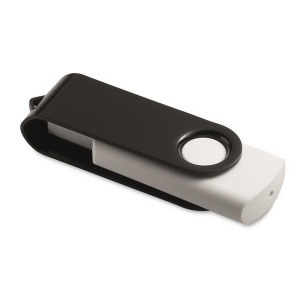 Rotoflash usb Clé USB rotative avec corps blanc doux au toucher et capuchon métallique coloré - 8 go (import)