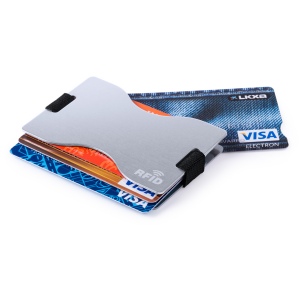 Porte-carte bancaire (bleu, PVC, 5g) comme goodies publicitaires Sur