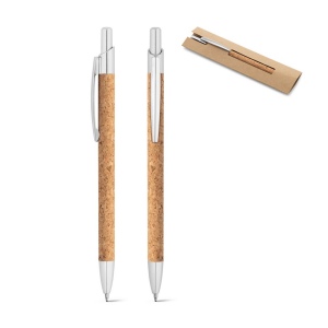 NATURA. Stylo en liège et aluminium avec clip
