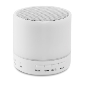 ROUND WHITE - Haut-parleur Rond avec LED