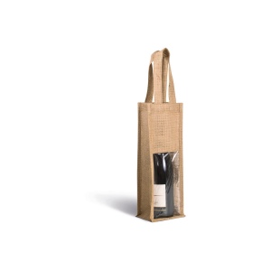 Sac porte-bouteille en jute