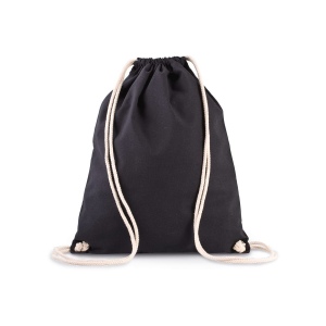 Sac à dos en coton bio avec cordelettes