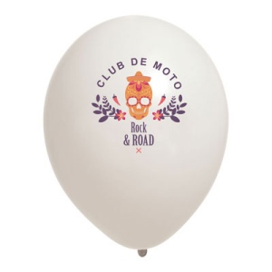 Ballon baudruche sur cde blanc