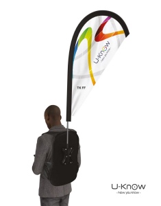 Drapeau sur Sac à Dos