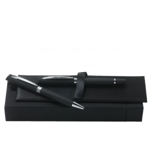 Parure Soft Noir (stylo bille & stylo roller)