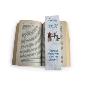 Marque-page papier graines