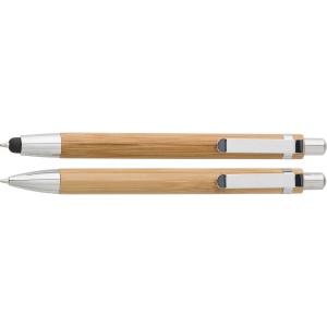 Parure de stylo bille et porte-mine en bambou Darlene