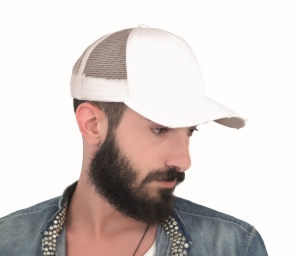 Casquette 5 pans style trucker "destroyed"