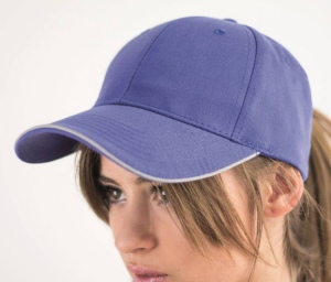 Casquette 6 pans piping réfléchissant