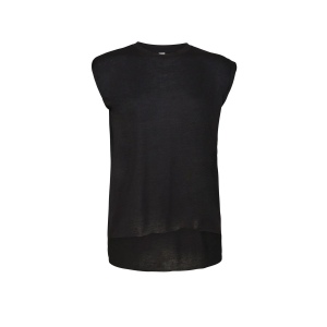 T-shirt Flowy à manches roulottées