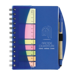 Carnet spirale adhesifs/stylo (+Tampographie TA21)
