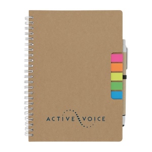 Carnet spirale adhesif / stylo (+Tampographie TA21)