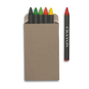 BRABO - Etui 6 crayons cire