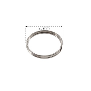 ANNEAUX BRISES DIAM. EXT.25 MM NICKELE