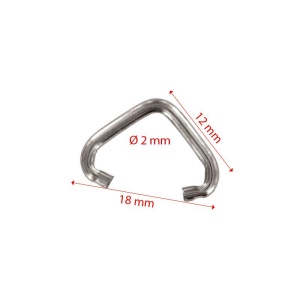 ANNEAUX ETRIER TRIANG.14X12 MM EXT. FIL DIAM 2 MM NICKELE/ P30 P31