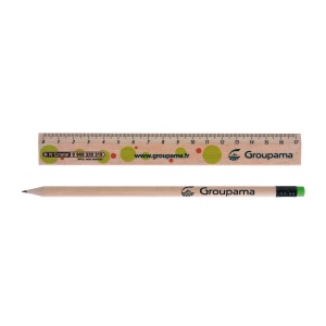 Kit Eco Comprenant 1 Regle Bois Eco 17 Cm