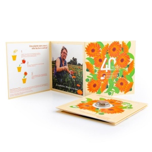 Carte originale avec graines en capsule 3 volets