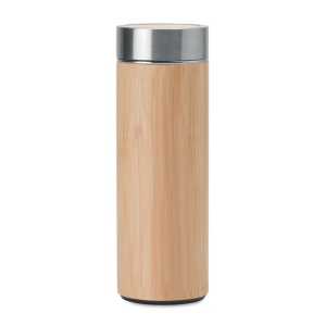Gourde  double paroi de 400 ml personnalisable en bambou