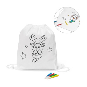 Children's colouring drawstring bag
