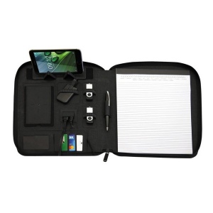 Conférencier A4 zippé avec chargeur à induction Herrick
