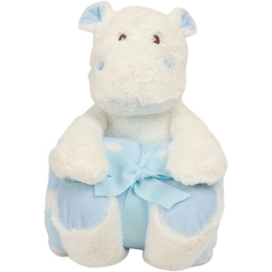 Peluche hippopotame avec couverture