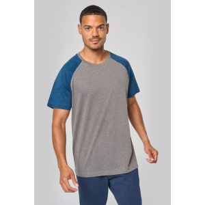 T-shirt triblend bicolore sport manches courtes unisexe