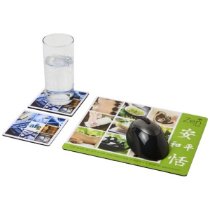 Ensemble de tapis de souris et de dessous de verre Q-Mat® 3