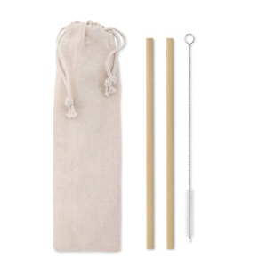 NATURAL STRAW - Paille bambou avec brosse.